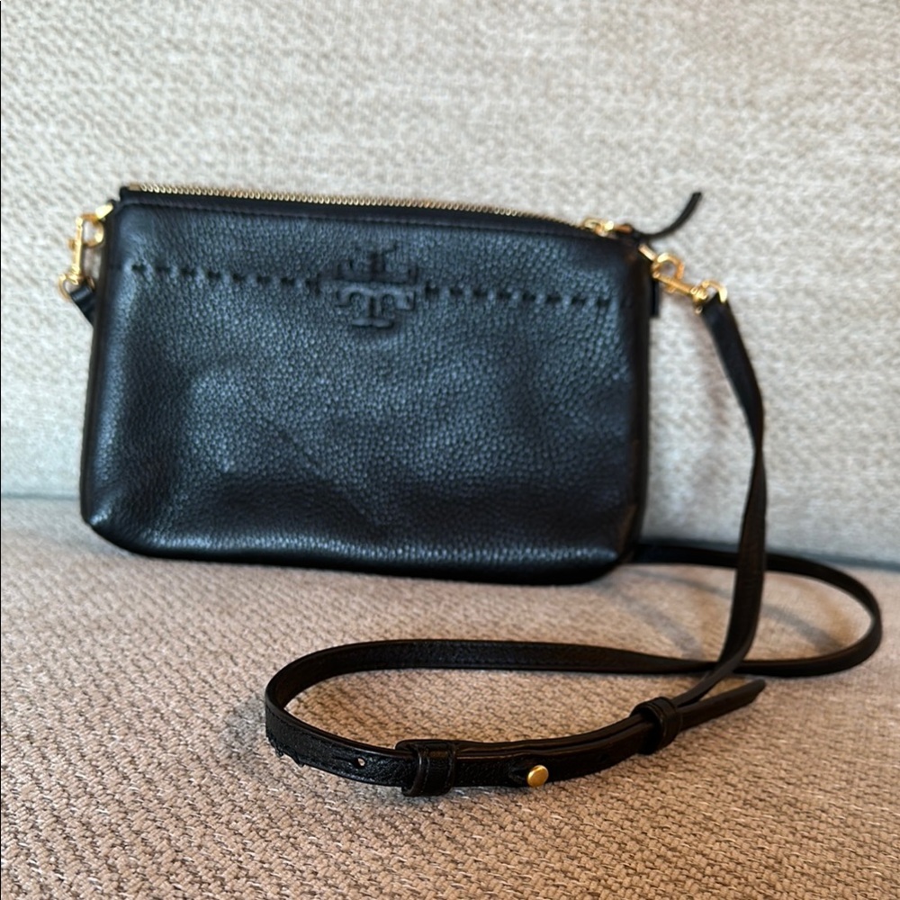 Tory Burch Black Leather Crossbody Bag